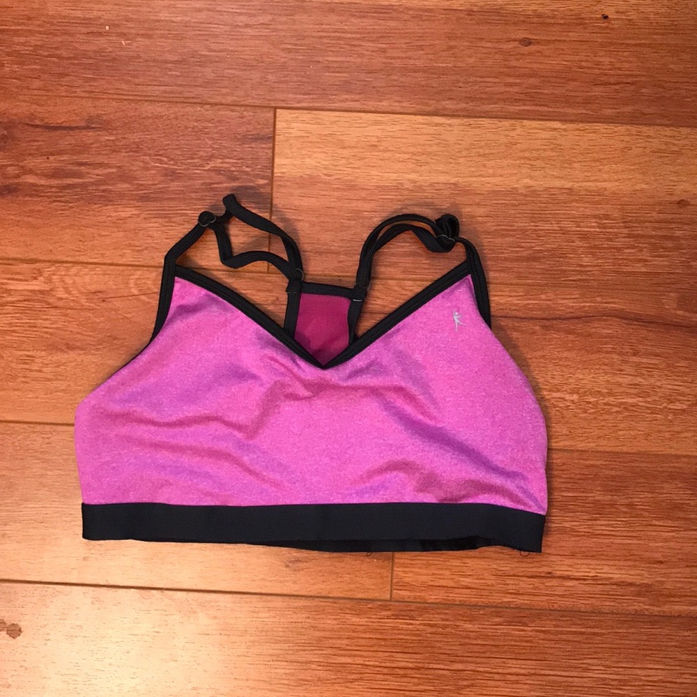 Pink sports bra!